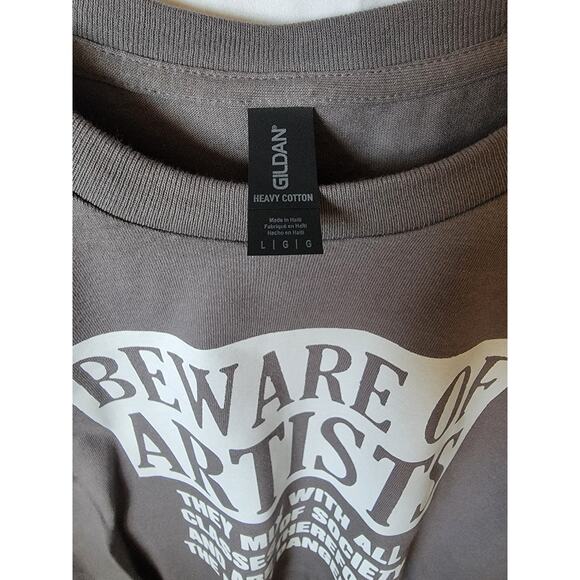Beware of Artists t shirt size Large asphalt gray - Picture 2 of 2